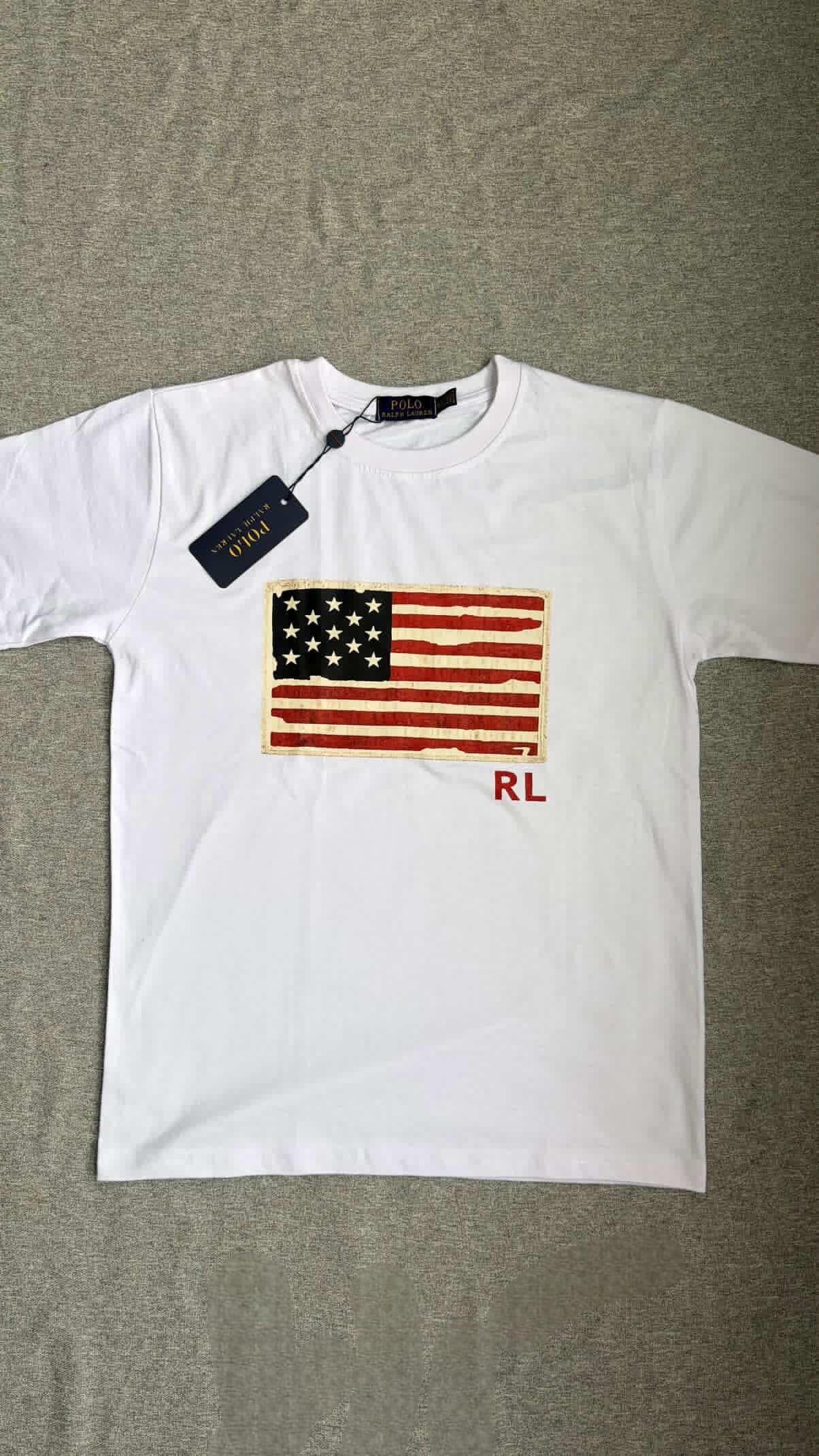RL American Flag Tshirt - White