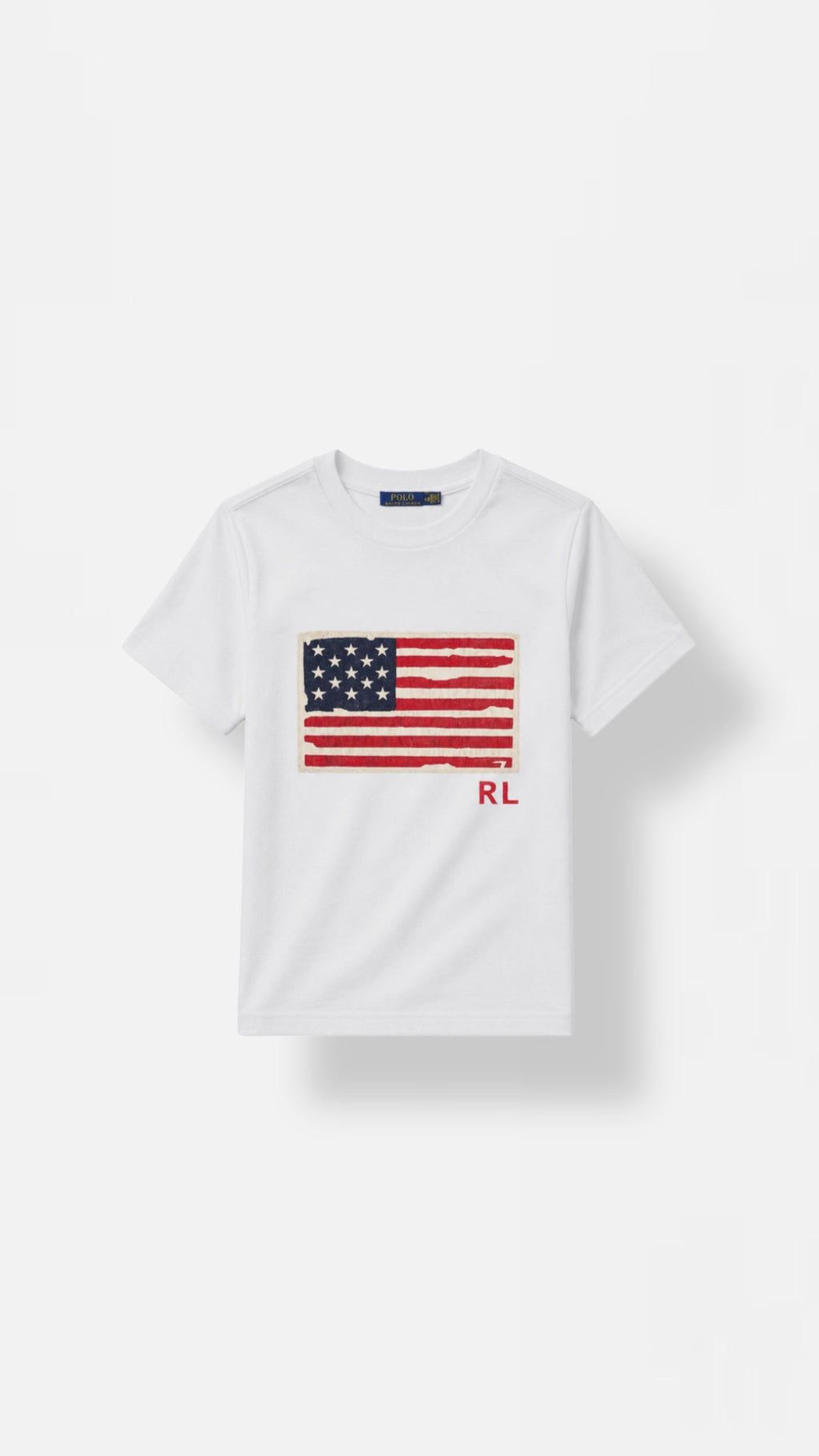 RL American Flag Tshirt - White