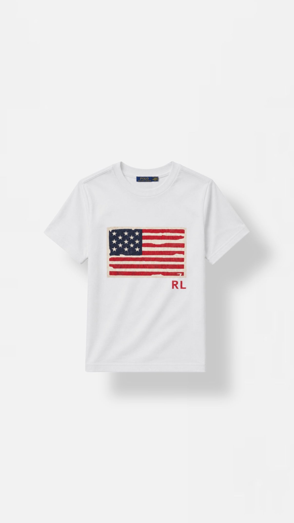 RL American Flag Tshirt - White