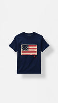 RL American Flag Tshirt - Navy