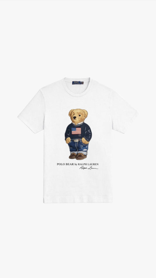 RL Bear TShirt- White