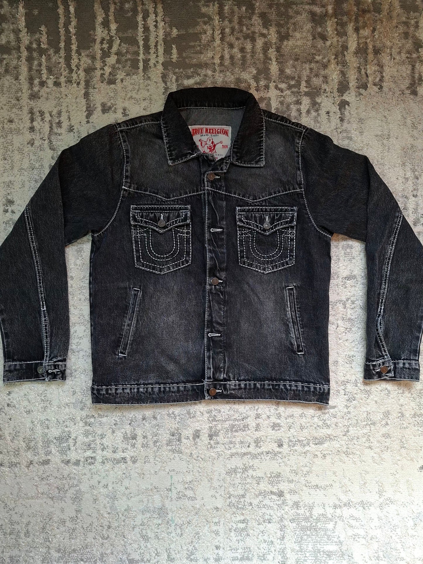 TRUE RELIGION JACKET DENIM BLACK GREY